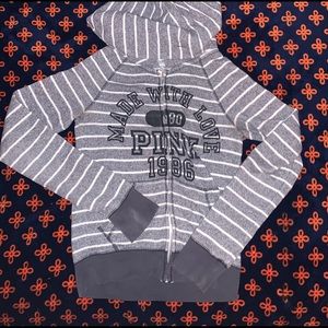 victoria’s secret pink jacket with hood